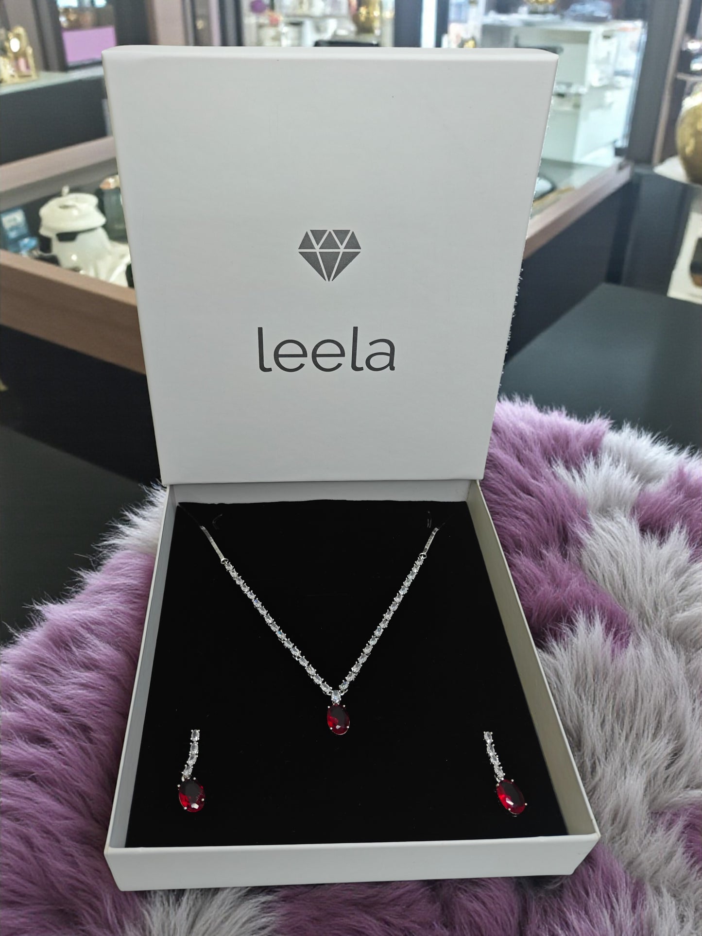 Crimson Elegance Necklace - Ruby