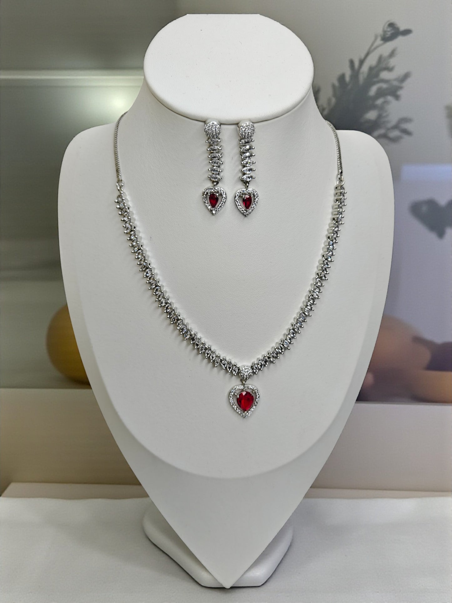 Crimson Charm Necklace - Ruby