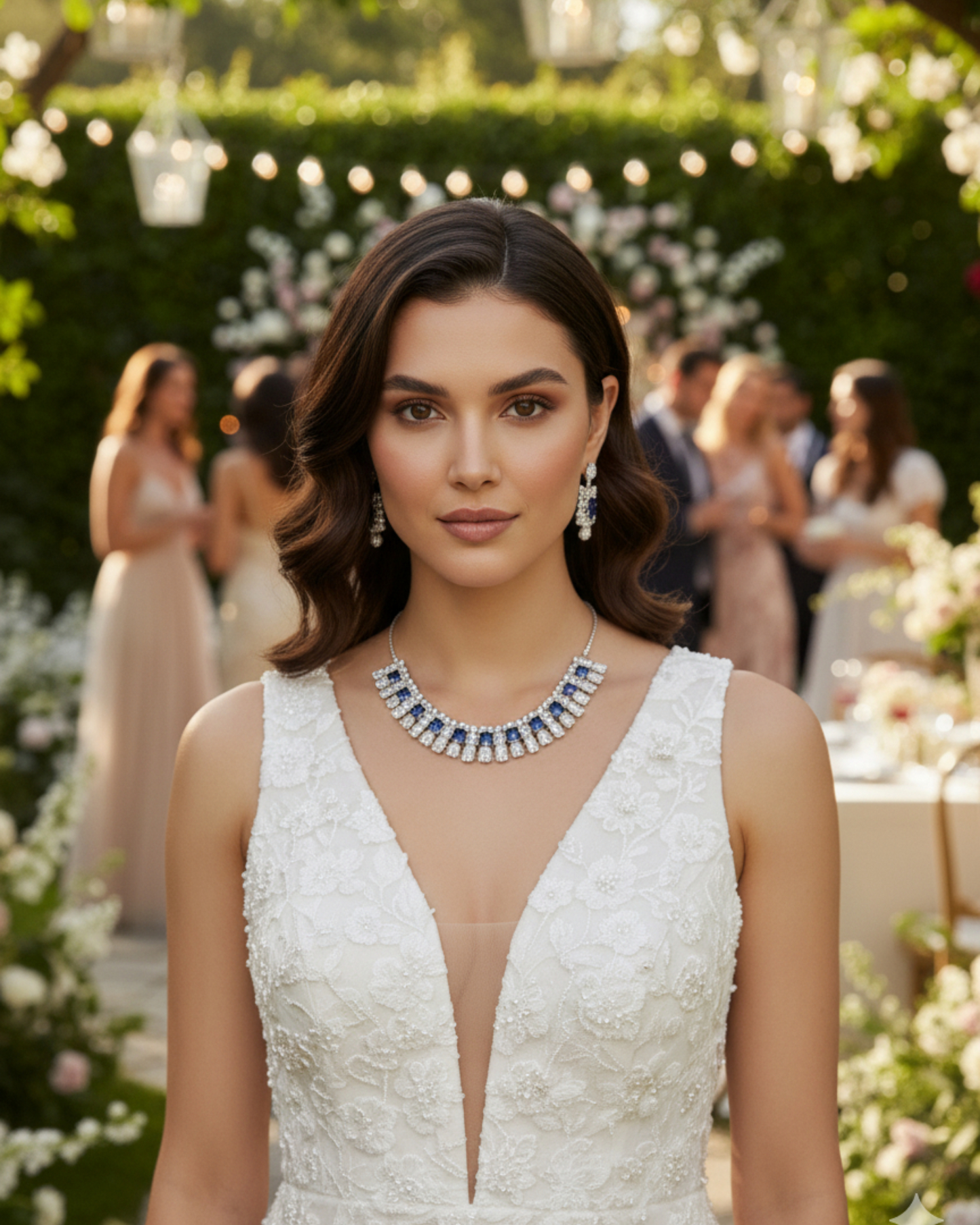 Daisy Necklace - Blue