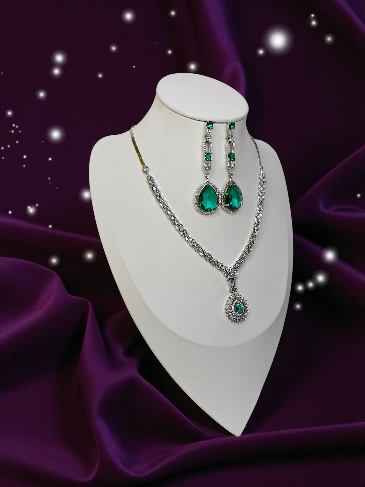 Diana Necklace Set - Emerald