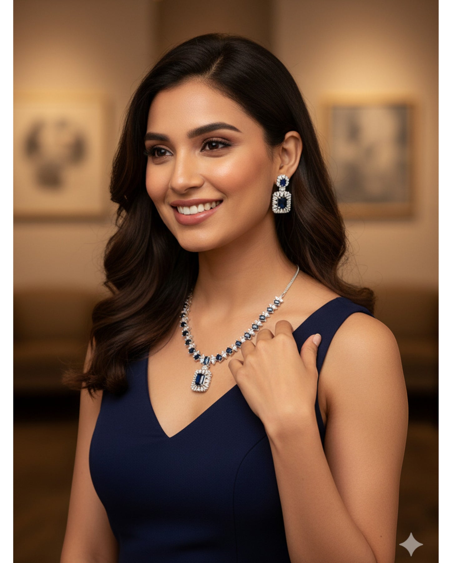 Hazel Necklace Set - Blue