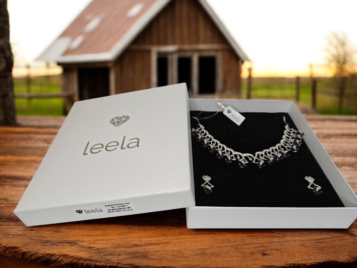 Angelina Necklace Set - Purple