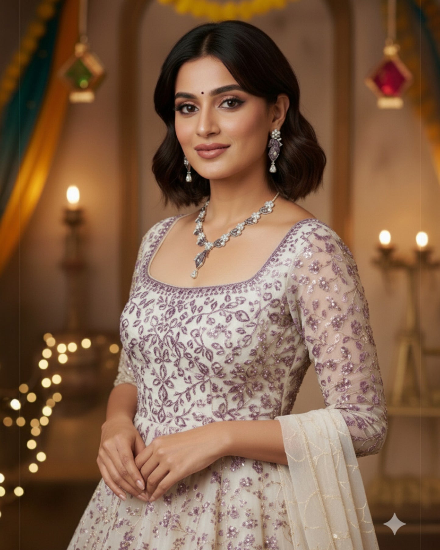 Jolie Necklace Set - Purple