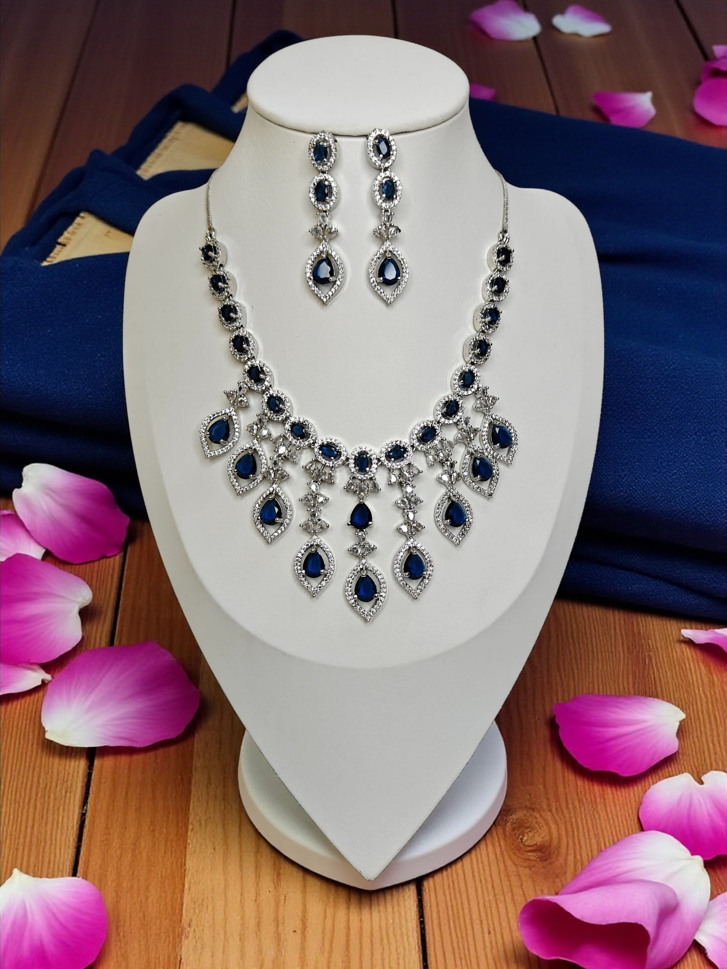 Minakshi Necklace Set - Blue