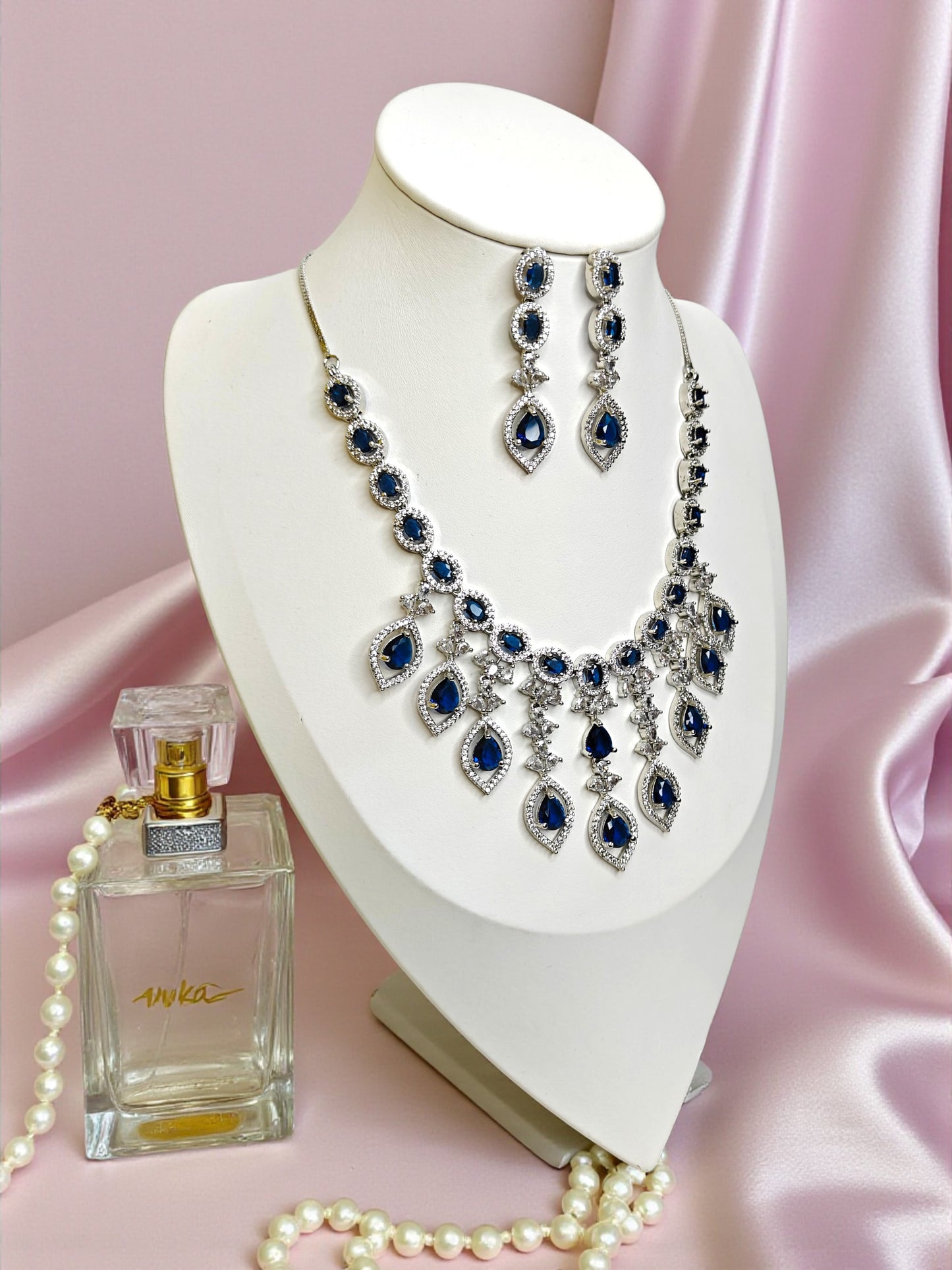 Minakshi Necklace Set - Blue