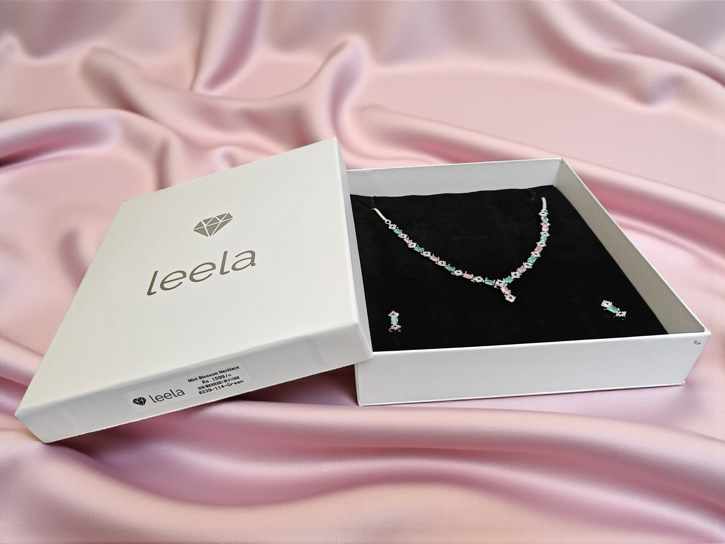 Mint Blossom Prism Necklace
