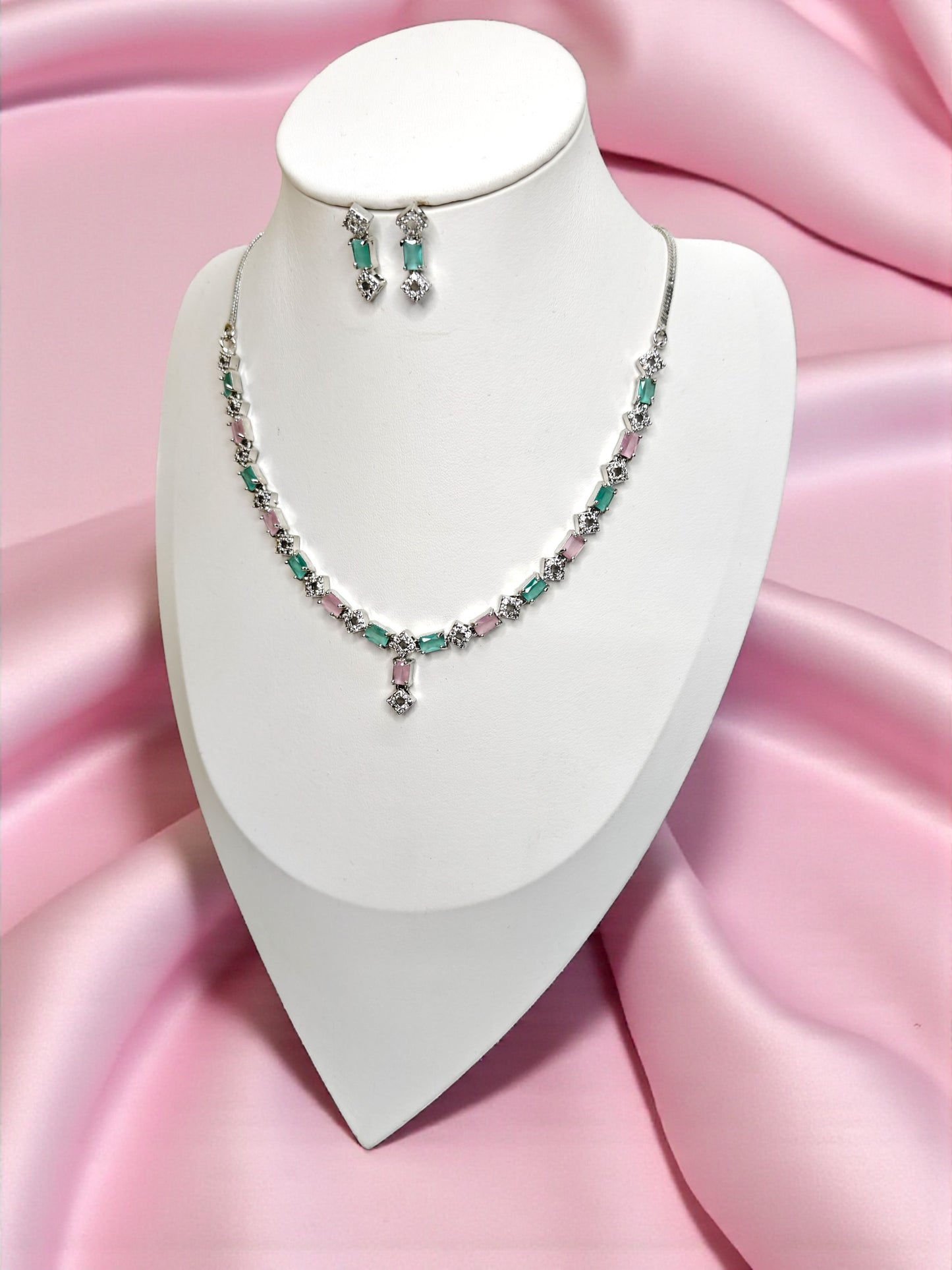 Mint Blossom Prism Necklace