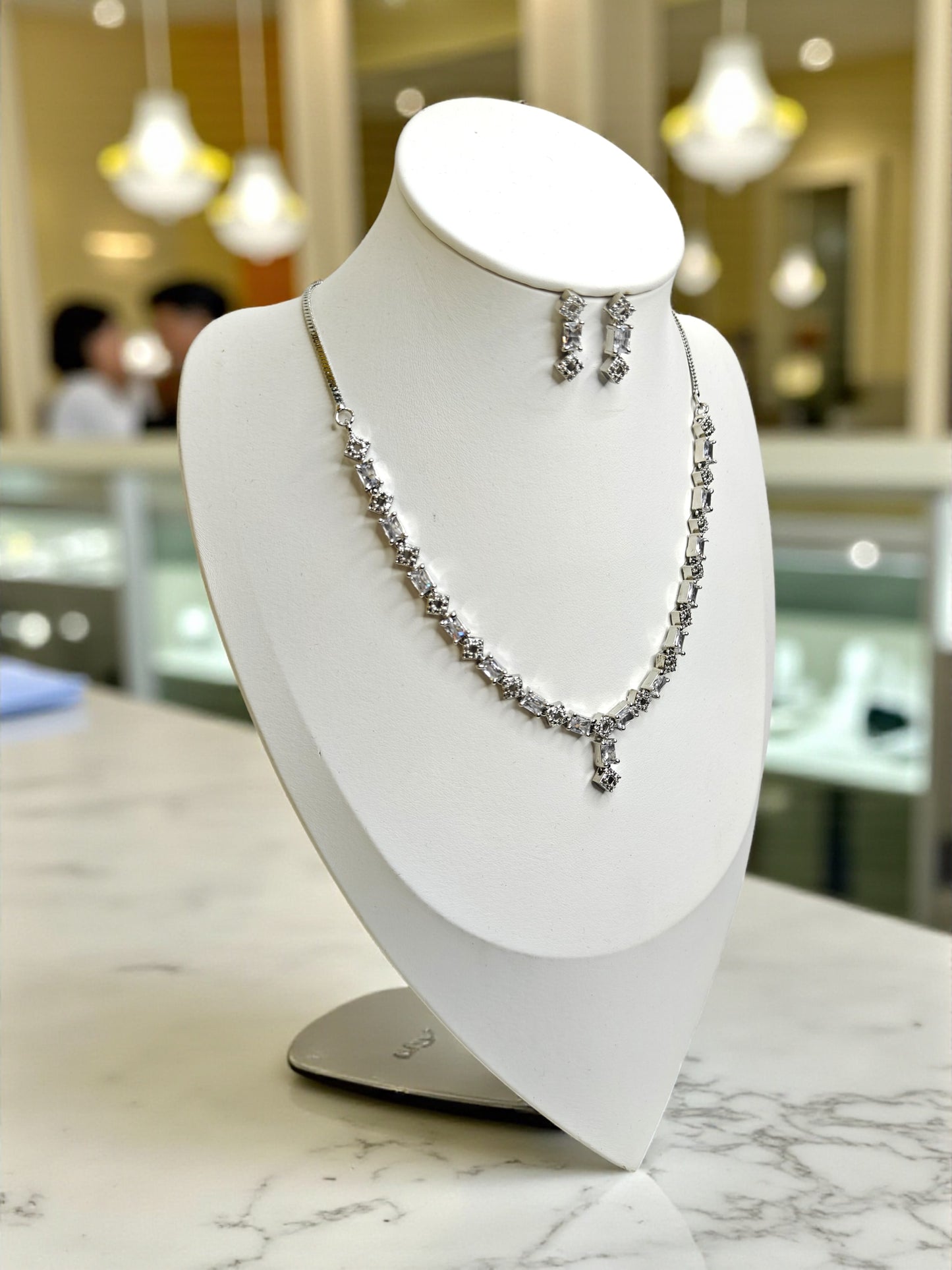 Moon Prism Necklace - White