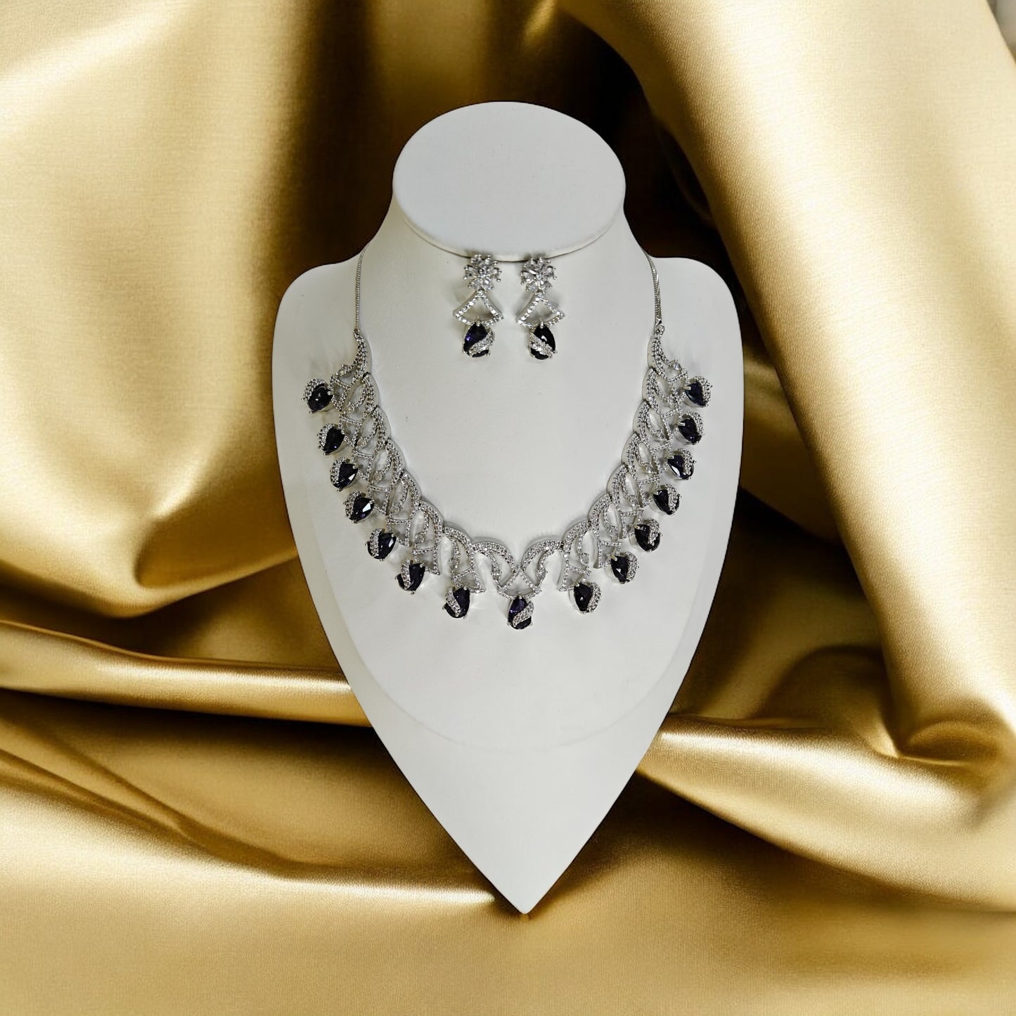Angelina Necklace Set - Purple