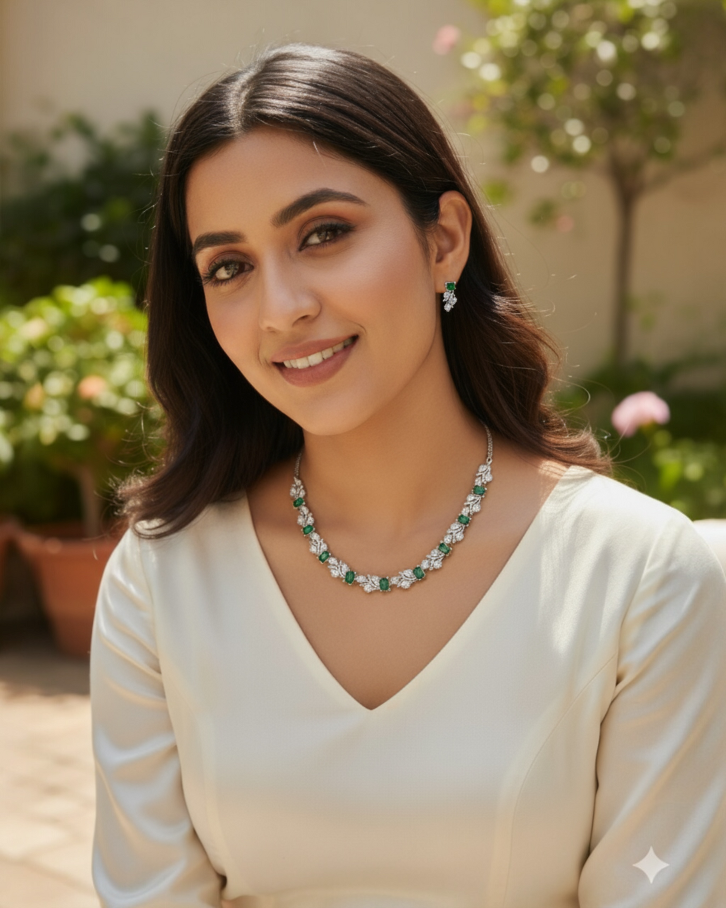 Mystic Ivy Necklace Set - Emerald