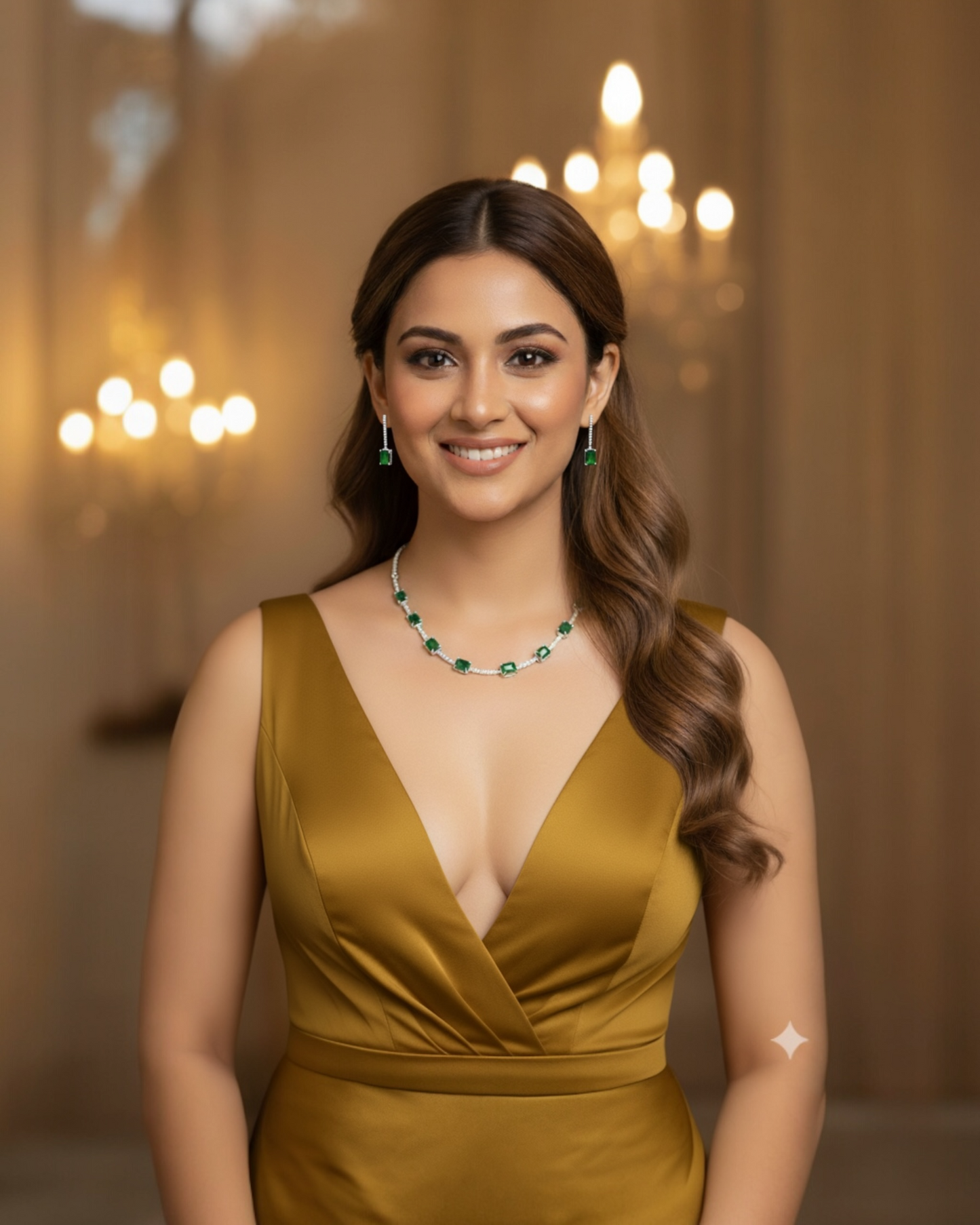 Verdant Grace Necklace - Emerald