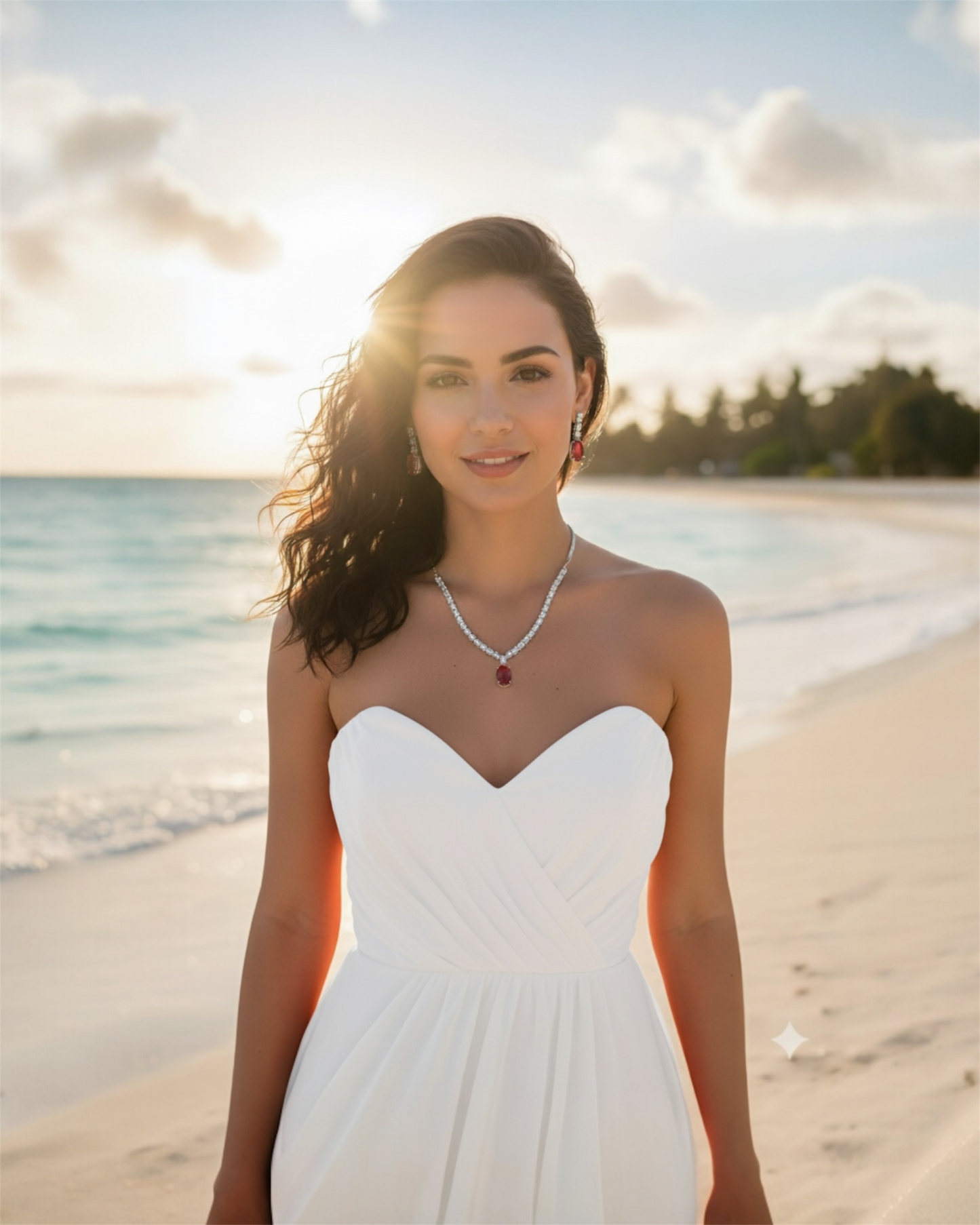 Crimson Elegance Necklace - Ruby