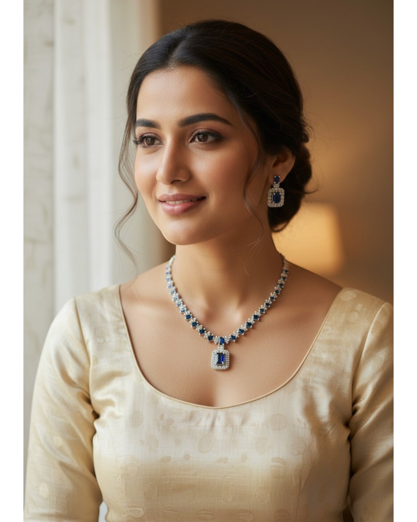 Hazel Necklace Set - Blue
