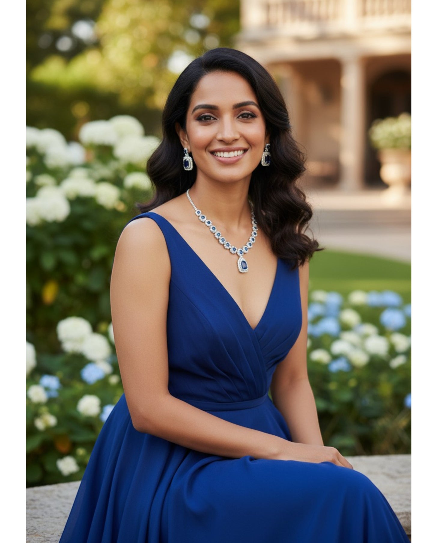 Hazel Necklace Set - Blue