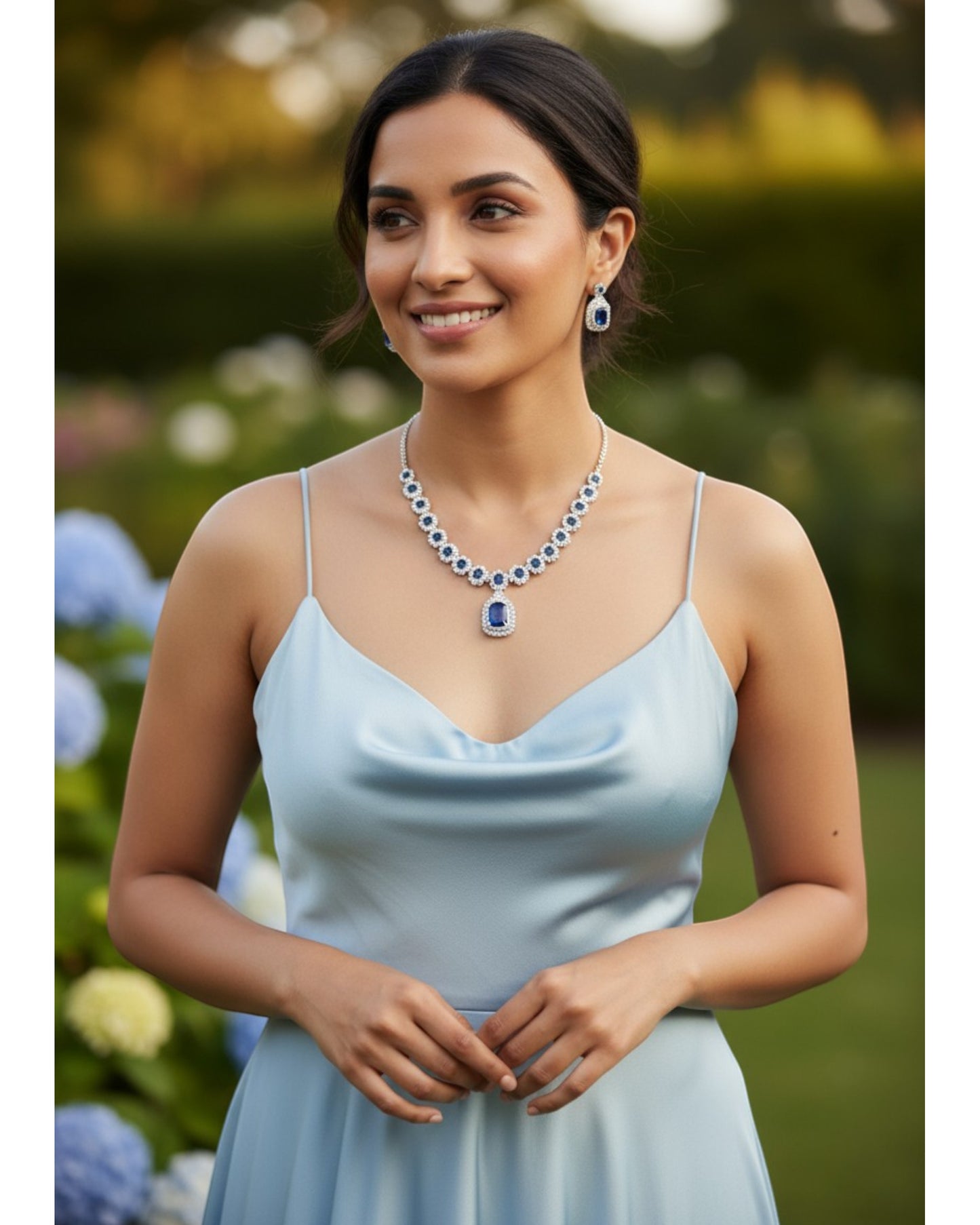 Hazel Necklace Set - Blue