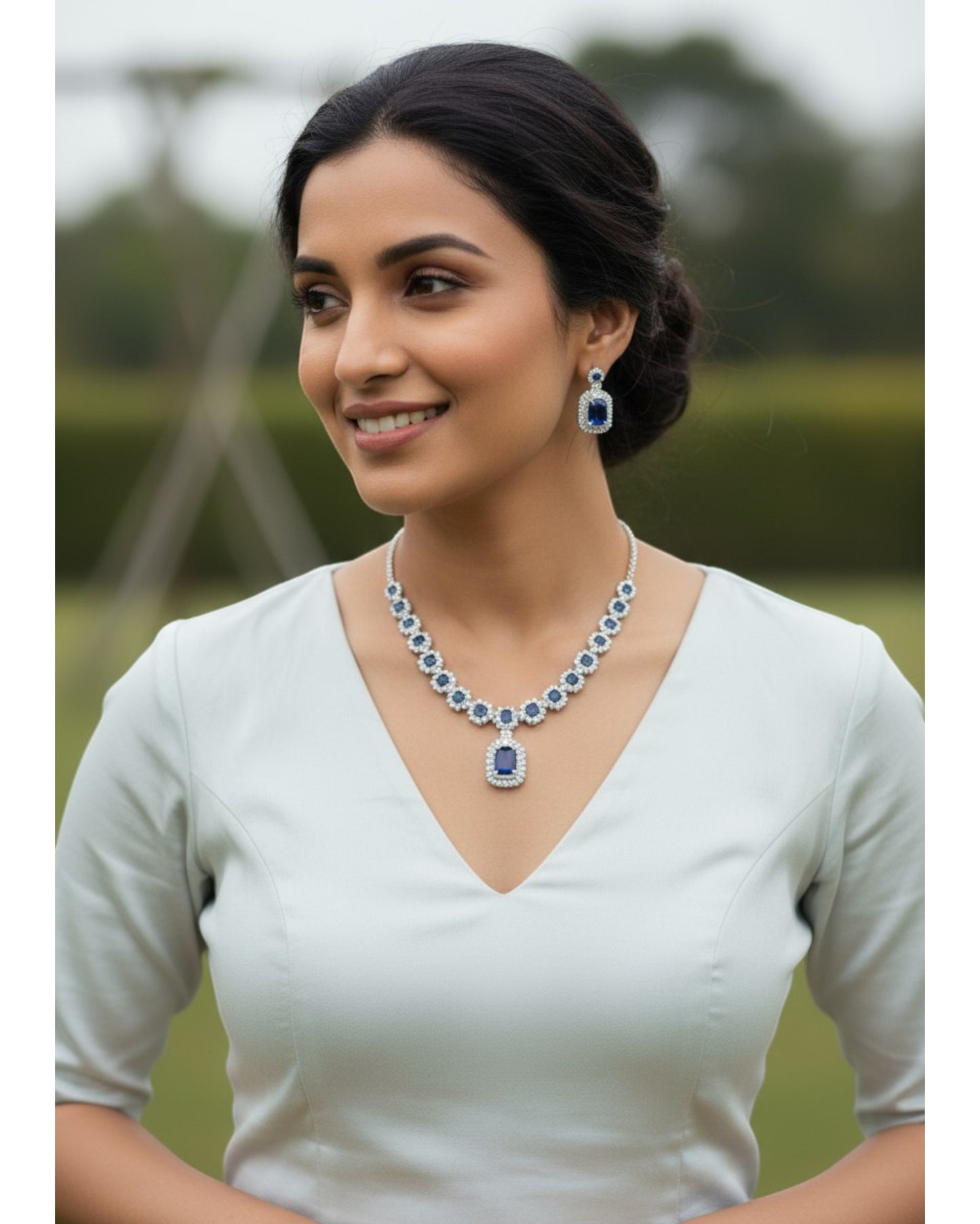 Hazel Necklace Set - Blue
