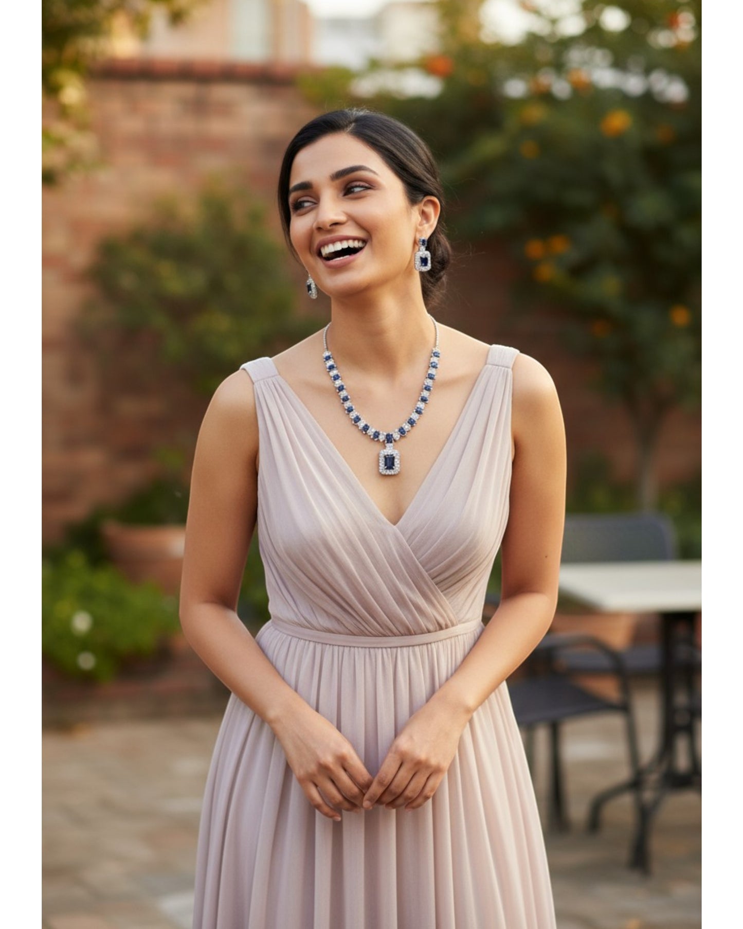 Hazel Necklace Set - Blue