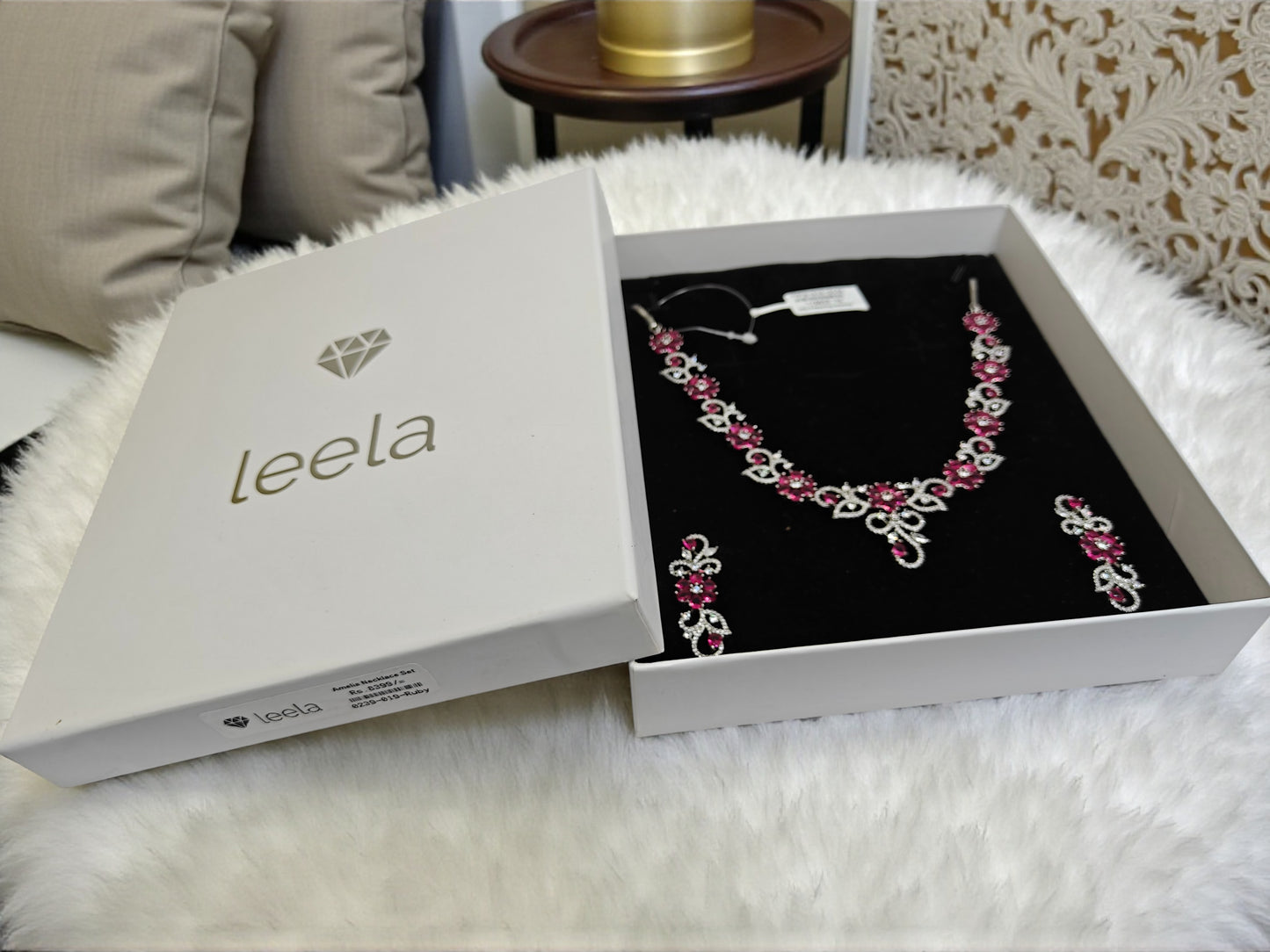 Amelia Necklace Set - Ruby