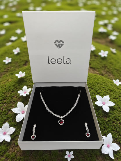 Crimson Charm Necklace - Ruby