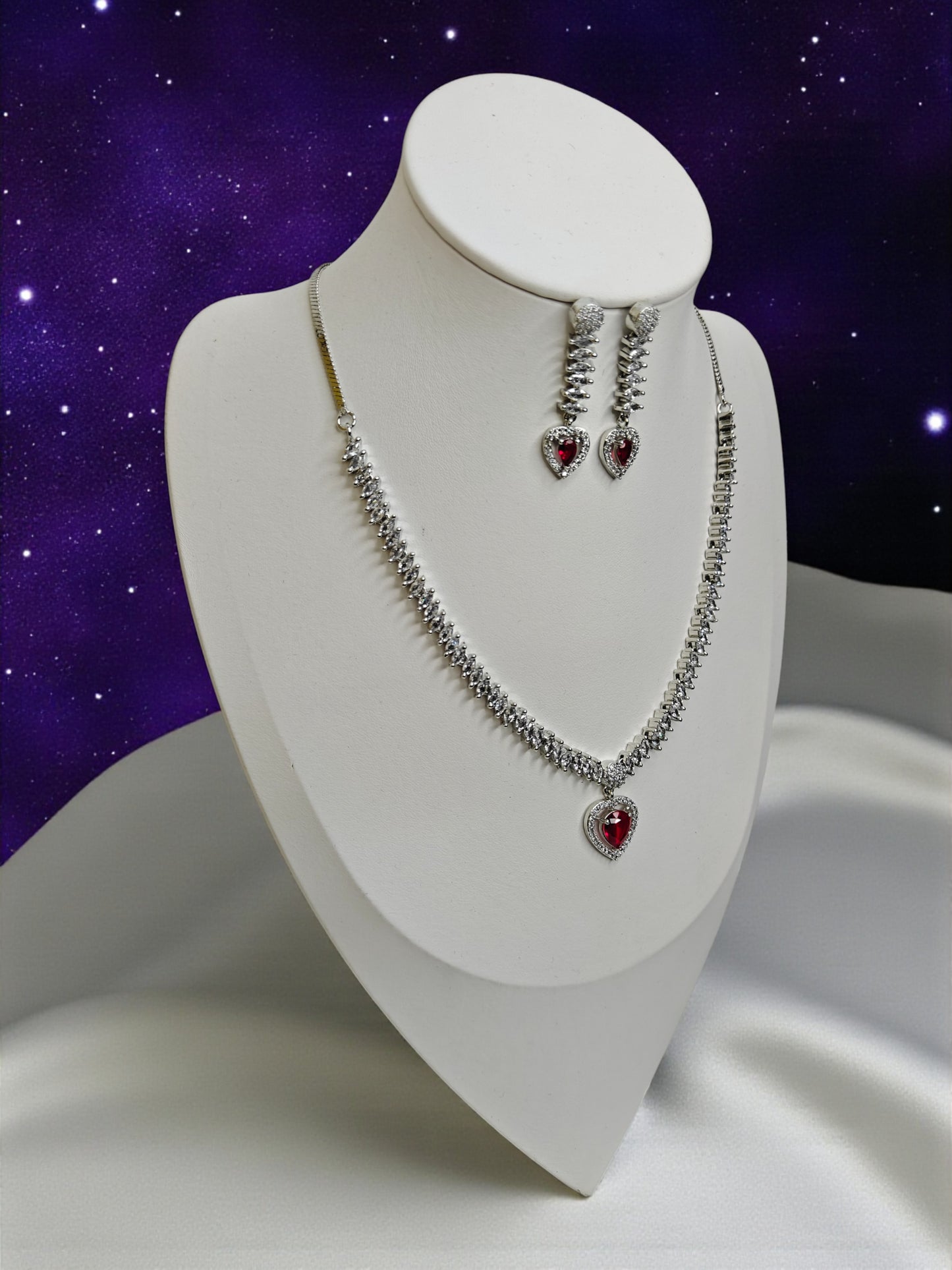 Crimson Charm Necklace - Ruby