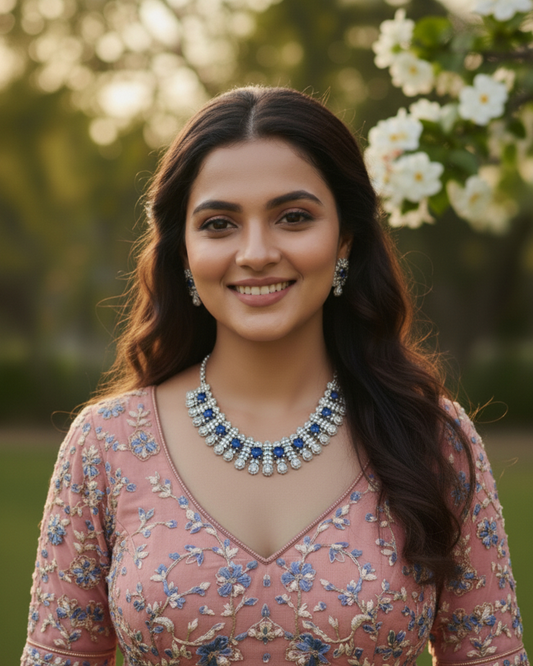 Daisy Necklace - Blue