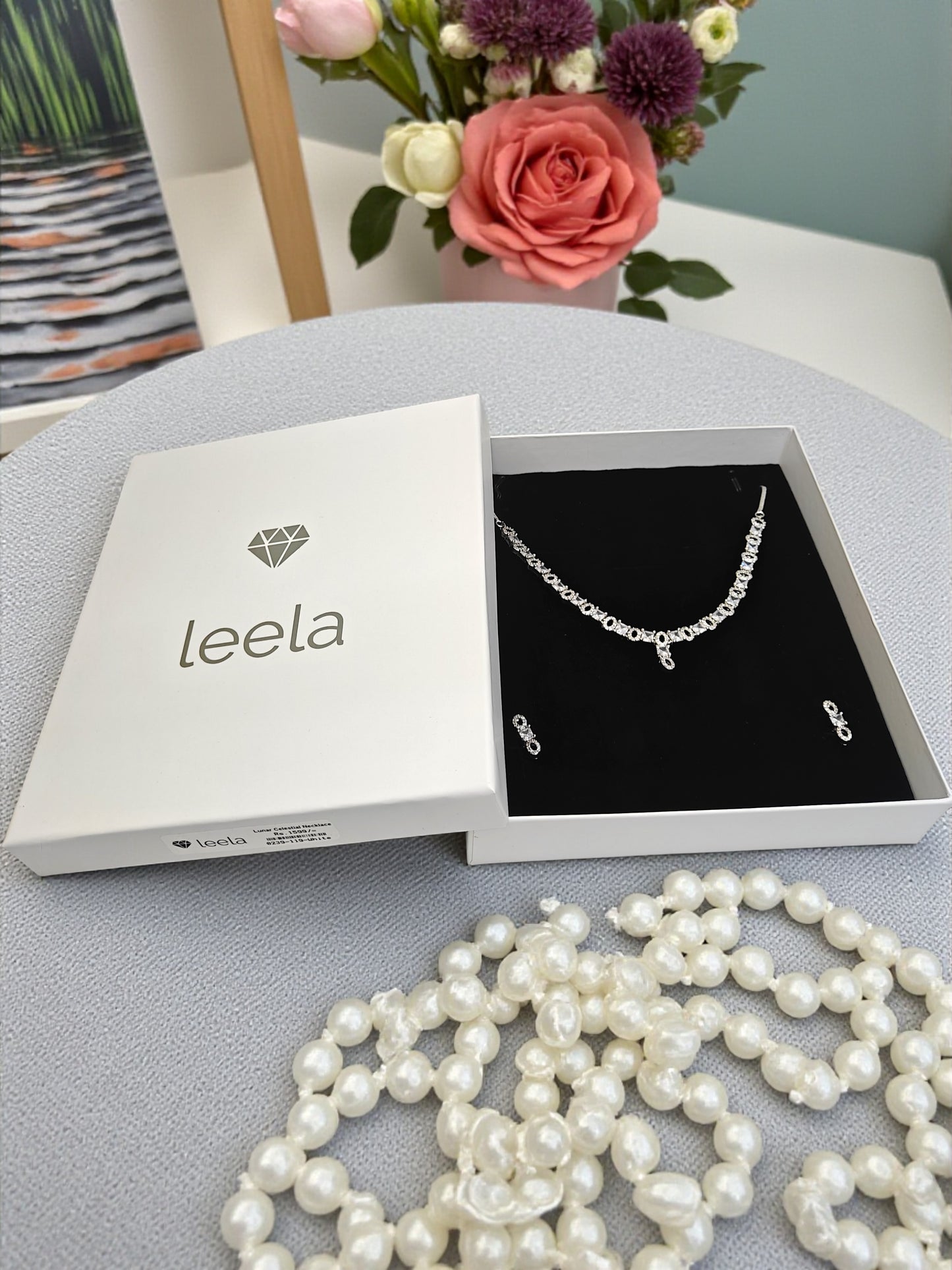 Lunar Celestial Necklace - White