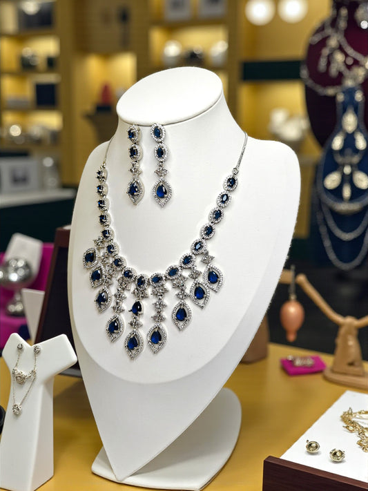 Minakshi Necklace Set - Blue
