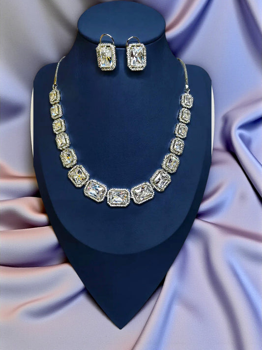 Nazrana Necklace Set - White