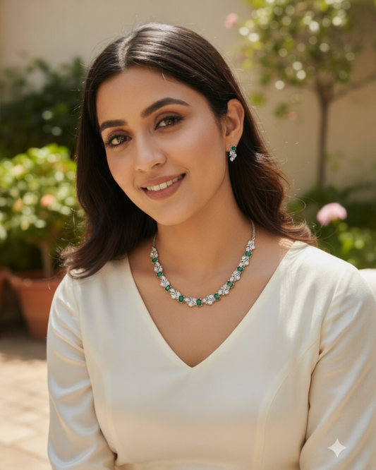 Mystic Ivy Necklace Set - Emerald