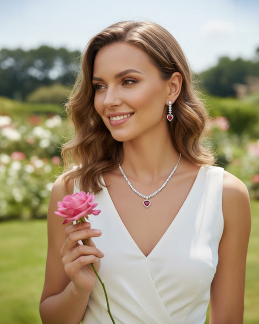 Crimson Charm Necklace - Ruby