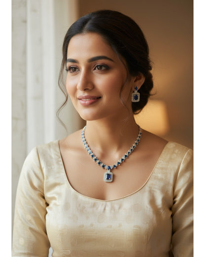 Hazel Necklace Set - Blue