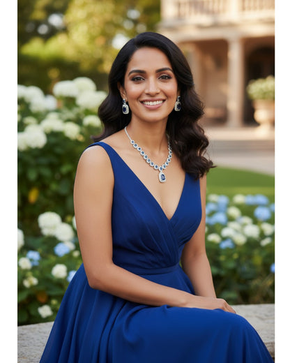 Hazel Necklace Set - Blue
